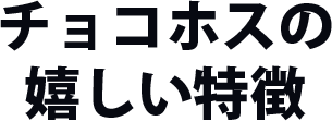 チョコホスの嬉しい特徴